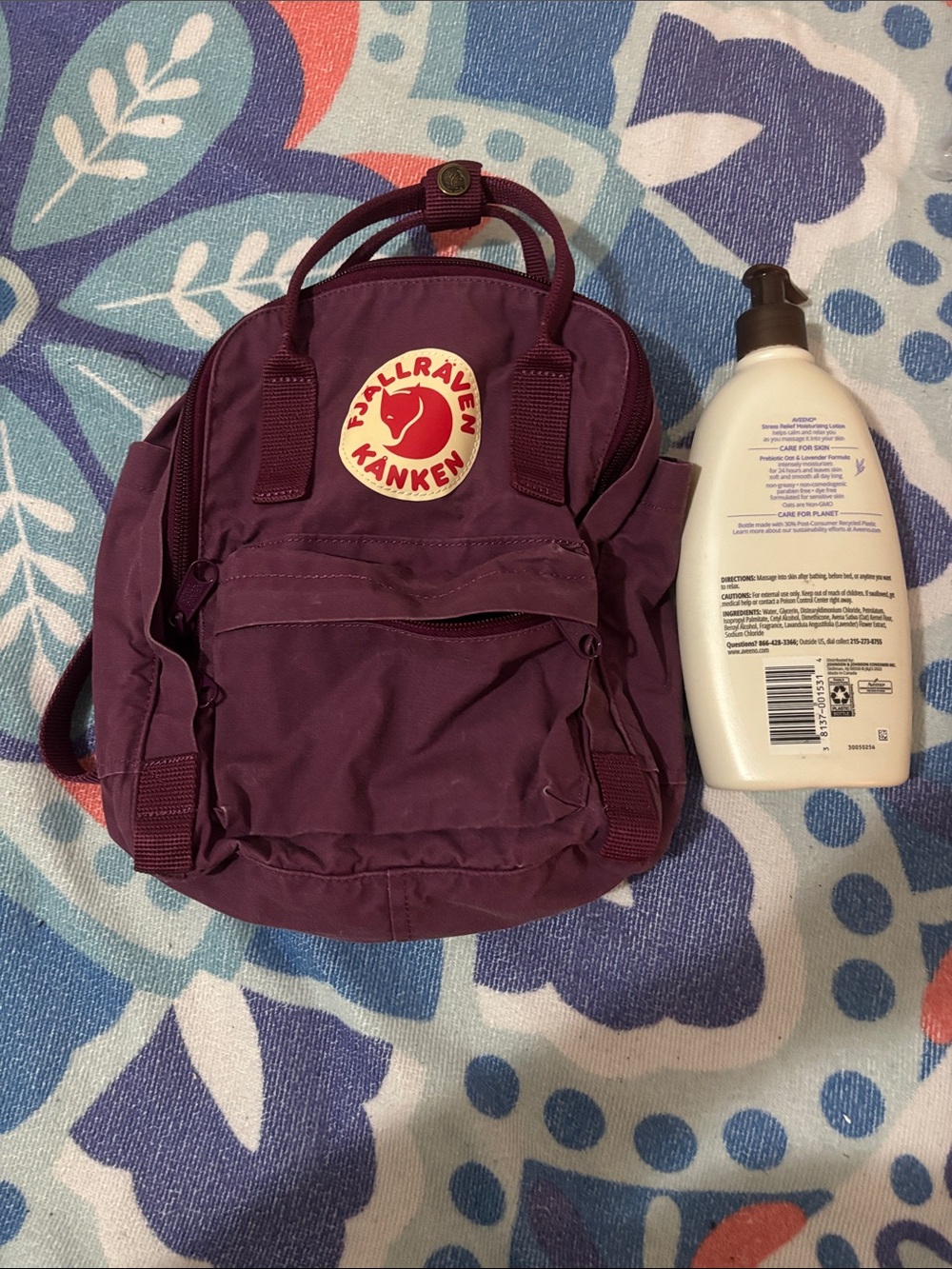 Fjallraven Kanken Mini Backpack in Plum